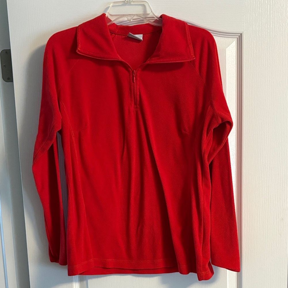 Columbia Women's Bright Red Half-Zip Sweatshirt